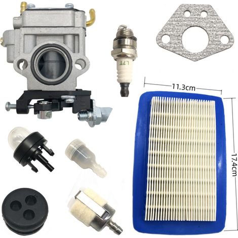 Kit carburateur + filtre à air + bougie d'allumage pour sèche-cheveux PB770T PB-770T PB770H 909-121 (1/4)