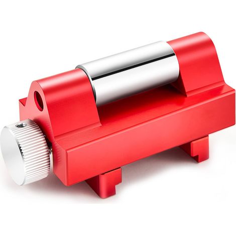 Affûteur d'angle réglable en aluminium Perforateur pour le travail du bois Gabarit d'affûtage d'outils de travail du bois Réglage de la largeur Bords inclinés Support de fixation pour ciseau à bois (1/5)