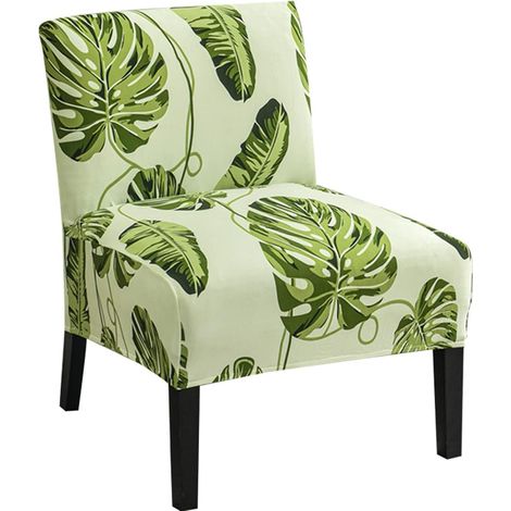 Printed Armless Chair Cover Stretch Armless Accent Chair Cover Removable Accent Chair Cover for Living Room Dining Room Hotel Armless Accent Chair,14 (1/5)