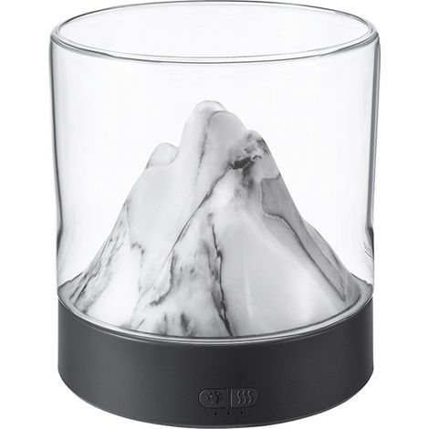 Máquina de aromaterapia Flame Mountain para el hogar y el dormitorio, difusor de aromaterapia, humidificador de aceites esenciales, temporizador, humidificación y fragancia (Negro) (1/4)