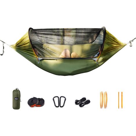Camping en plein air simple et double avec moustiquaire hamac en tissu de parachute anti - moustique hamac (1/5)