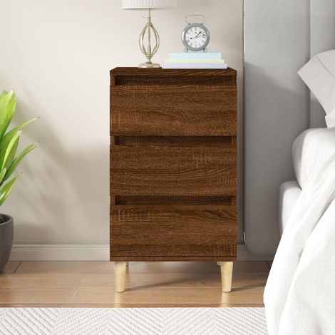 Nachttisch Braun Eichen-Optik 40x35x70 cm Holzwerkstoff vidaXL (1/5)