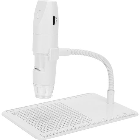 Microscope numérique sans fil 1080P HD WiFi 1000X USB Outil de loupe industrielle pour inspection électronique, blanc (1/5)