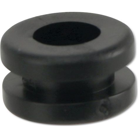 KSS Passe-câble PVC souple, noir, épaisseur de plaque 3, Ø trou 7,8, ouvert, 1 pièce (1/2)