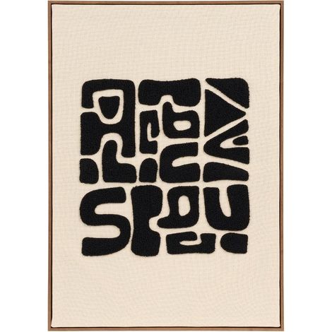 Tove Wanddekoration getuftet schwarz, braun. (1/3)