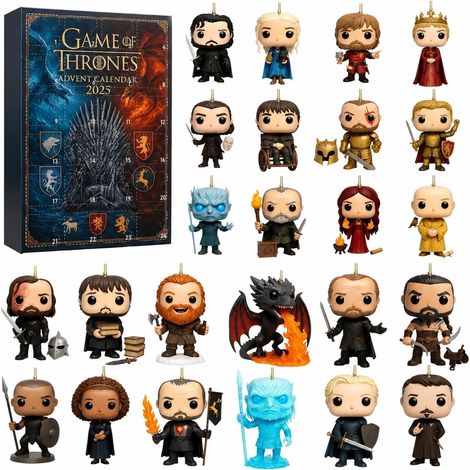 Calendrier de l'Avent surprise en boîte, figurine acrylique, Game of Thrones, 24 pièces (1/4)