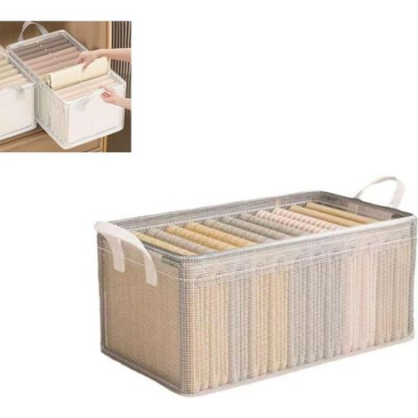 Scatola portaoggetti pieghevole in PVC con robuste maniglie, grande cesto portaoggetti in tela per vestiti, scaffali, camera da letto