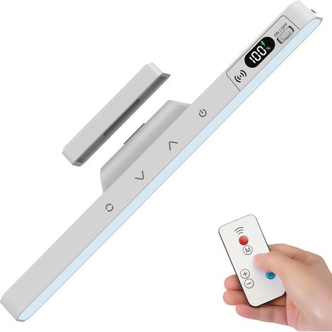 LED-Schreibtischlampe, per Fernbedienung dimmbar, 5 Farbtemperaturen, Leselicht, magnetisches Design, batterie-/USB-betrieben, augenschonende Schreibtischlampe. (1/5)