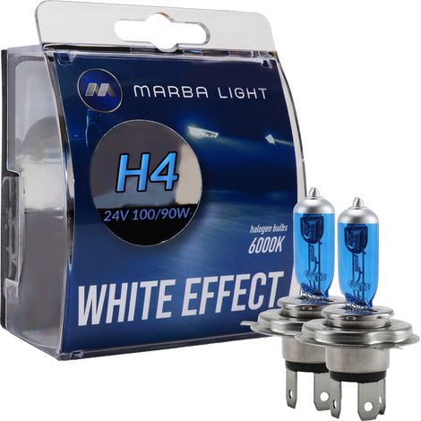 LAMPADINE MARBA LIGHT WHITE EFFECT H4 100/90W 24V (1/5)