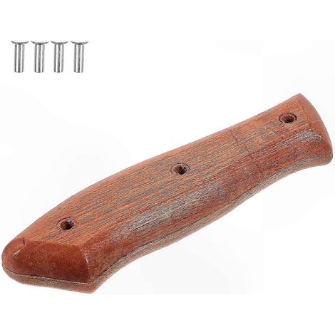Lot de 2 manches de rechange en bois pour couteaux de cuisine et accessoires de coupe (1/4)