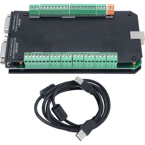 Contrôleur CNC 4 axes, carte USB pour moteur pas à pas, module de commande avec câble intégré (1/5)