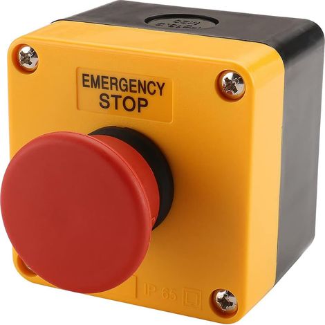 Bouton d'Arrêt d'Urgence Momentané, 660V 10A, Contact 1NO 1NC (1/5)