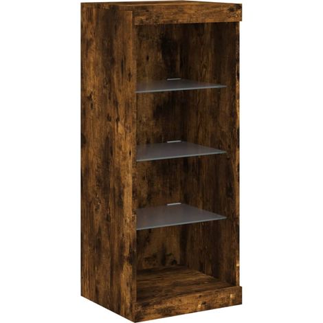 Credenza credenza cassettiera armadio portaoggetti organizer cucina soggiorno soggiorno con luci a LED 41 x 37 x 100 cm Marrone 020029882