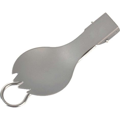 Fourchette et cuillère pliantes en titane, vaisselle de camping pour le camping (1/5)