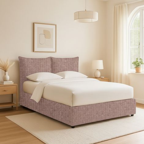 Cama Individual Newquay, Desenfundable, Hecho en Italia, Rosa Antigua (1/5)