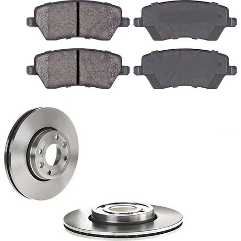 KIT FRENI ANTERIORI compatibile con RENAULT CLIO III SPORTOUR (KR0/1) - DISCHI + PASTIGLIE OEM: P 68 033 / 17541 /SOSTITUZIONE DIRETTA/BASSA POLVERE/SILENZIOSO (1/5)