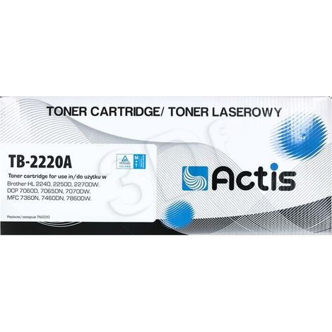 Tóner ACTIS TB-2220A: repuesto para Brother TN-2220, 2600 páginas