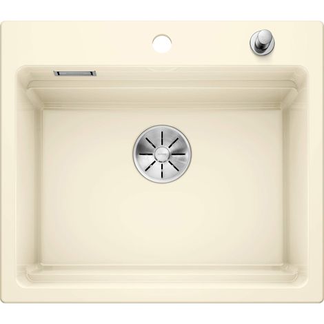 ETAGON 6 – Évier de Cuisine en Céramique pour Meubles Bas de 60 cm de Large – Céramique – Beige – 525157 (1/5)