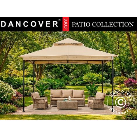 Gazebo Horus, 3.4x3.4 m, Beige - Dancover