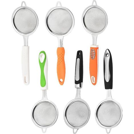 lot De 6 Passoire Cuisine, Tamis Maille Fine En Acier Inoxydable 259cm Pour Poudre Ptisserie,goutter Nouille/riz (1/5)