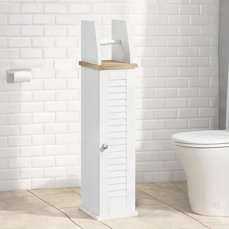 Armoire de rangement blanc en MDF 18 x 20 x 80 cm (1/5)