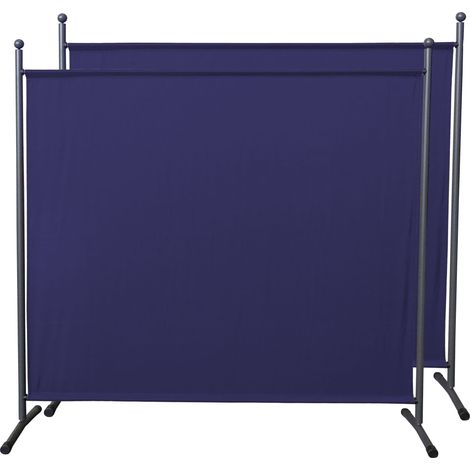 2 Stück Paravent 180 x 178 cm Blau - Raumteiler Stellwand Blickdicht Innen & Außen - Garten & Balkon Sichtschutz Trennwand (1/5)