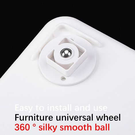 Roulette Universelle 360° - Support Autoadhésif Pour Meubles Et Boîtes De Rangement - Charge Maximale 5 kg - Diamètre 40 mm - Lot De 4 (1/5)