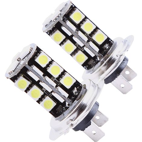 Phares antibrouillard pour voiture H7 27SMD 5050 lumière blanche, 1 paire à vendre (2 pièces) (1/5)