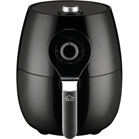 Dcg Freidora de Aire 5,2 Lt Negro Plata