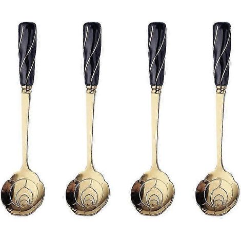 Ensemble de 4 pièces pour enfants : cuillère à glace, cuillère à apéritif, cuillère à sucre, cuillères à mélanger PXB (1/3)