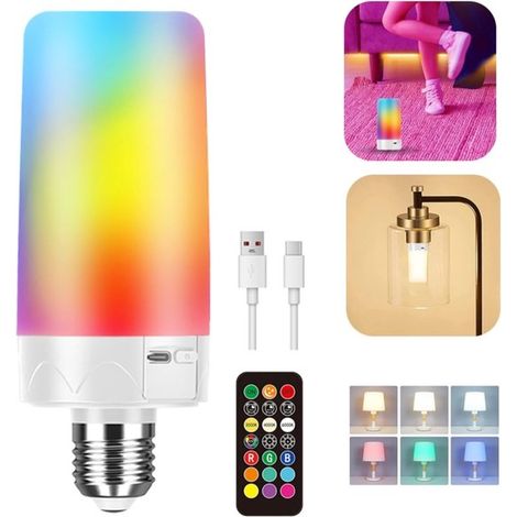Lampe sans fil ZVD avec télécommande et minuterie - Rechargeable par USB - 3 températures de couleur, 9 couleurs RVB (1/5)