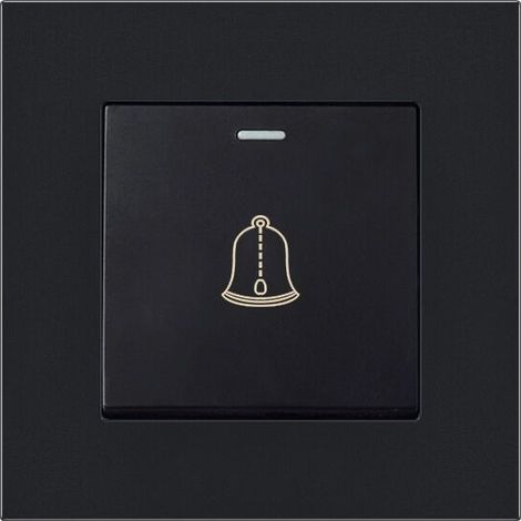 Button of doorbell outdoor waterproof 220-250V Panel in glass hardened Installation easy 3,38 inches of diameter (1/5)