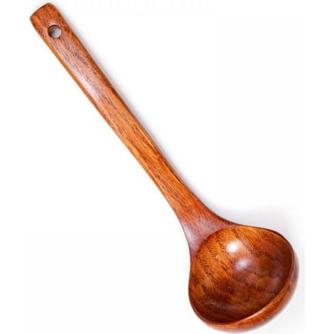 Cuillère À Soupe En Bois - 27 X 7,5 X 3,5 Cm - Pour Service De Soupes Et Préparations Culinaires - 1 Pièce (1/5)