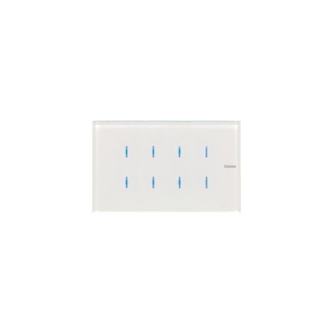 Commande En Verre Blanc à LED 8 Touches Bticino Axolute HD4657M4