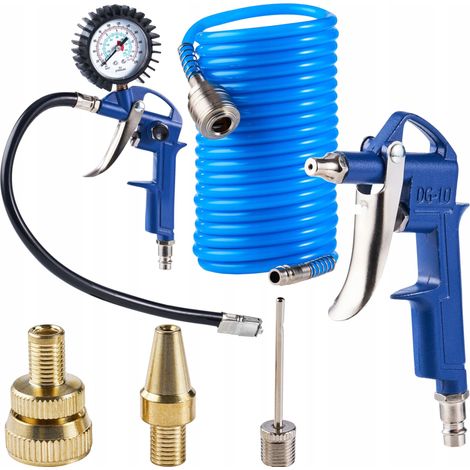 Kit de pintura neumática para pintar e inflar ruedas, manómetro de 6 elementos. (1/5)