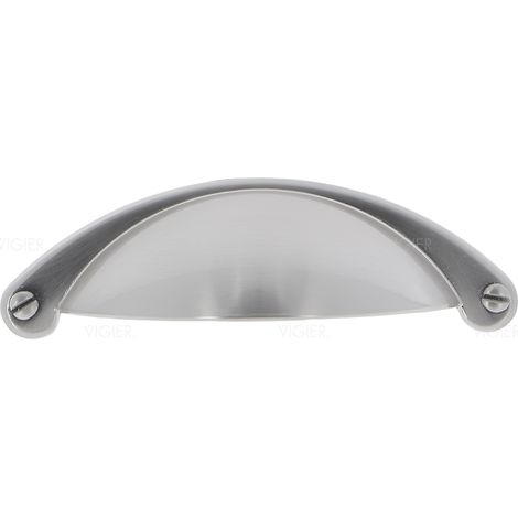 Poignee de meuble poignee coquille coloris acier inox POIGNEE343 Hafele (1/5)