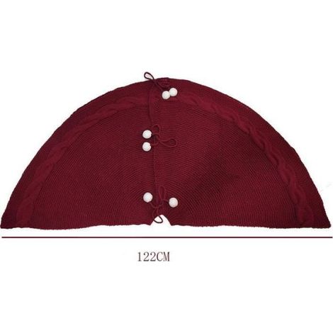Jupe d'arbre de Noël - - Modèle JQ19ZZSQ02 - 122CM - Tissu - Rouge (1/4)