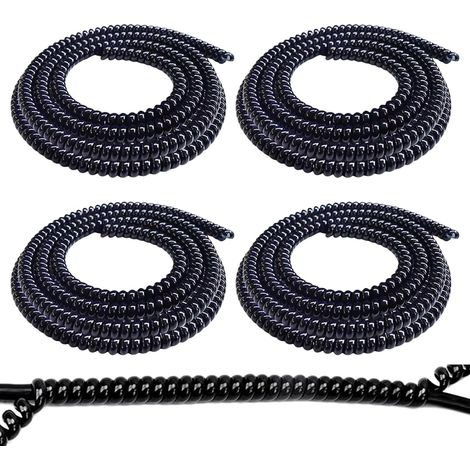 Range Cable, Cache Cable, Cable Management, Gaine Cable, 4 Pièces 1M Gaine Spirale Flexible Universel 6mm, Wire Protection de Câble en Spirale pour Trottinette Brake, pour Cable Management (1/5)