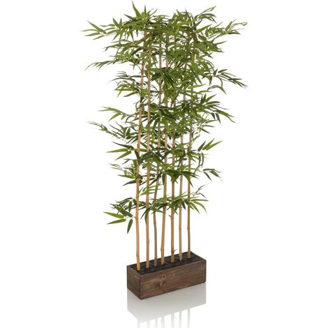 Kunstpflanze / Kunstbaum BAMBUS I 150 cm grün hjh OFFICE (1/5)