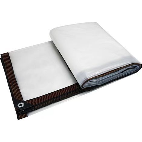 1m4m Bâche transparente en HDPE imperméable pour auvent, protection thermique et anti-humidité, film plastique extérieur pour chantier et balcon (1/5)