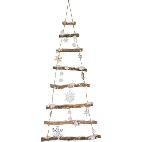 Lumineo Albero di Natale da Parete in Legno - LED Bianco Caldo - 100 cm (1/4)
