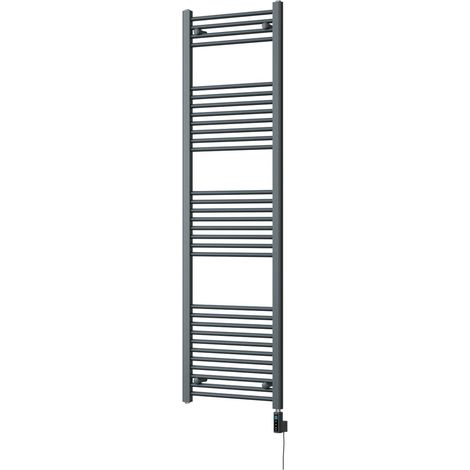 Zennor - Anthracite Electric Towel Rail H1800mm x W500mm Straight 700w Thermostatic WIFI (1/3)