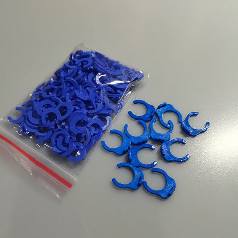Raccord de tuyau PE (1/4") 100 pièces, clip bleu, anneau en C, connecteur rapide pour système de filtration d'eau par osmose inverse d'aquarium (1/5)