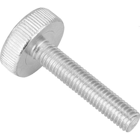 Lot de 10 vis à tête moletée plate en acier zingué M8x40, boulons de pouce (1/3)