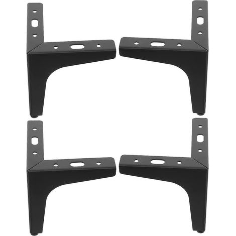 Supports de meubles pour pieds de canapé, compatibles avec les armoires, ensemble de 8 pièces en fer noir triangulaire. (1/5)