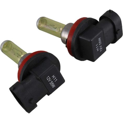 Lot de 12 ampoules H11 55 W 12 V CC 3000 K jaune vif pour feux de brouillard de voiture (1/5)