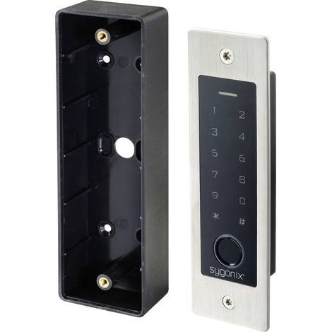 Sygonix SY-5231014 Sistema d'accesso RFID, impronte digitali Da incasso 12 V/DC, 18 V/DC IP55 con tastiera illuminata
