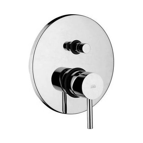 Miscelatore incasso doccia (2 uscite) completo di: Piastra in metallo D.200mm  Attacchi calda/fredda e superiore 1/2&rdquoG - attacco inferiore 3/4&rdquoG.(DianFlex) Misura: Cromo