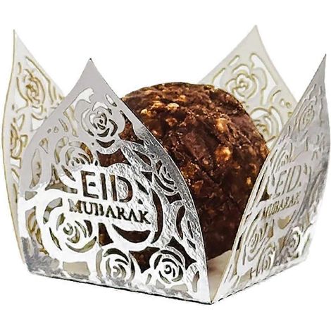 50 emballages en papier pour chocolats, bonbons et boîtes à dragées, décorations pour l'Aïd Moubarak, Ramadan Kareem, articles de fête islamiques et musulmans, C (1/5)