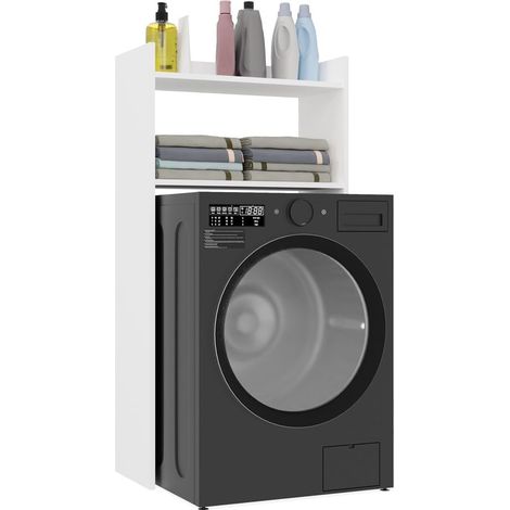 Mobiletto da bagno, bianco, 64 x 126 x 30 cm (1/5)